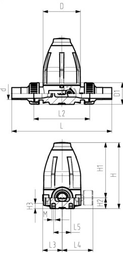 Georg Fischer Drukreduceerventiel 582 PVDF/FKM d25 DN20, 180582513-2