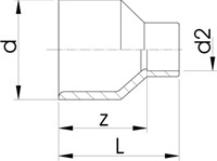Georg Fischer Reducer PVC-U PN16 d75-d63, 721910364-2