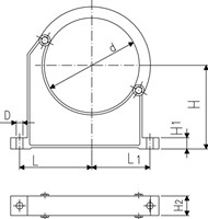 Georg Fischer Pipe Clip PP black d110, 167060039-2