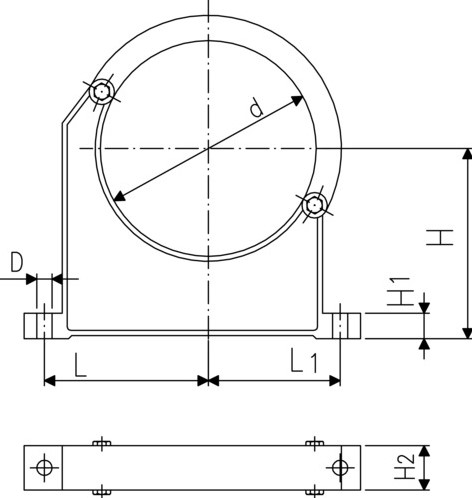 Georg Fischer 167060039, Pipe Clip PP black d110-2