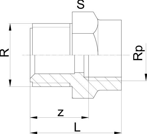 Georg Fischer Red Bush PVC PN10 3/4-1/2, 721910837-2