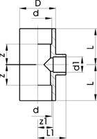 Georg Fischer T 90? Red PVC-U PN16 d32-d20, 721200141-2