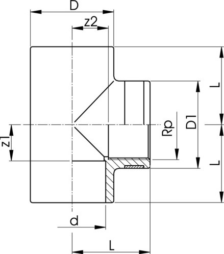 Georg Fischer T 90? Equal PVC PN16 d12-1/4, 721200204-2