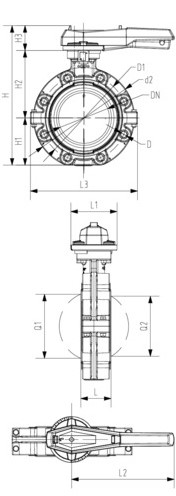 Georg Fischer 161578430, Butterfly valve 578 PVC/FKM d315DN300-2