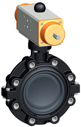 Georg Fischer 199243063, Butterfly valve 243 PVC-U/FKM d75DN65