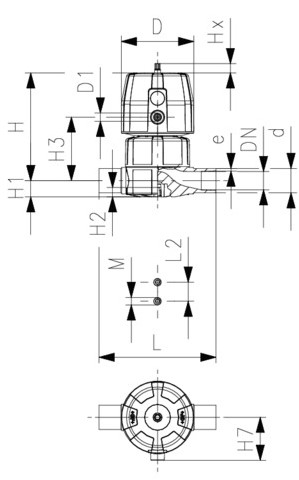 Georg Fischer DiaphragmValve 06FC PP-H/EPDM d40DN32, 167615115-2