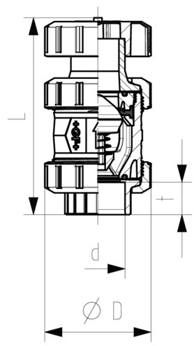 Georg Fischer 169595002, aeratorValve 595 ABS/EPDM d20DN15-2