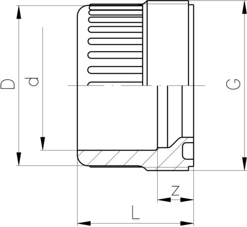 Georg Fischer 721841107, Union Bush PVC-U PN16 3/4-2