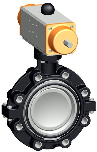 Georg Fischer 199243266, Butterfly valve 243 CPVC/FKM d140DN125