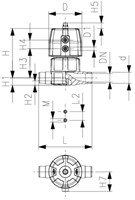 Georg Fischer DiaphragmValve 10FC PP-H/EPDM d20DN15, 167625012-2