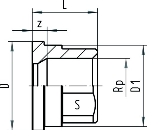 Georg Fischer Union End IG Ms d50-11/2, 720600240-2