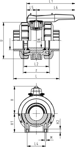 Georg Fischer 163546410, Kugelhahn 546 Pro PVC-C d110DN100-2