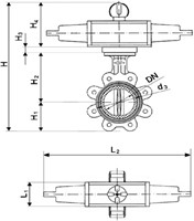 Georg Fischer 1990 8059, Butterfly valve 038P GGG/EPDM d280DN250-2