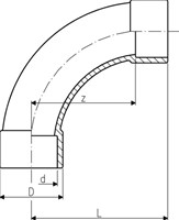 Georg Fischer Bend 90? PVC PN16 d140, 721000116-2