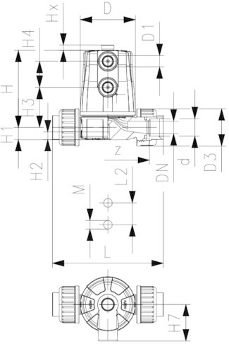 Georg Fischer 185604162, Diaphragm Valve 604 PVDF/FKM d20DN15-2