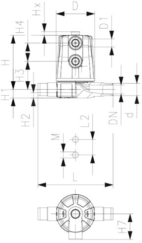 Georg Fischer DiaphragmValve 605 CPVC d20DN15, 163605032-2
