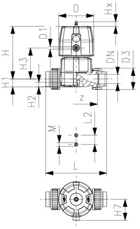 Georg Fischer 161614417, Membranventil 06FC PVC/EPDM d63DN50-2