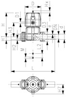 Georg Fischer DiaphragmValve 06FC PP-H/EPDM d40DN32, 167614115-2