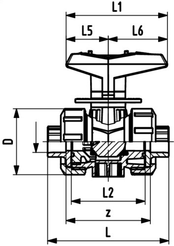 Georg Fischer 161523422, Dosing-Ball Valve 523 PVC-U/EPDM 1/2DN15, threaded-2