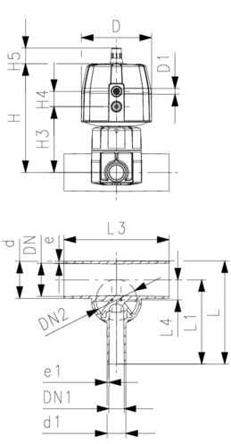 Georg Fischer 167689101, Diaphragm Valve 10+FC PP-H/EPDM d20-d20-2