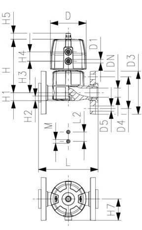 Georg Fischer 167647113, Diaphragm Valve 10FO PP-H/EPDM d25DN20-2