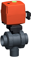 Georg Fischer 199170242, Ball Valve PVC-U/EPDM L-V d16DN10, Socket Voltage: 100-230V L-bore