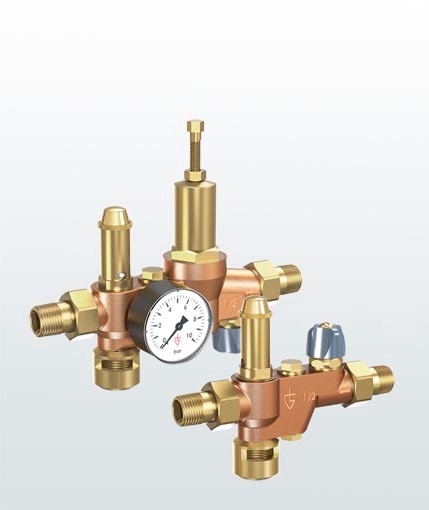 Aqbau® Set membraan expansievat 24 liter voor verwarming met veiligheidsgroep messing drukcompensatievat expansievat wit drukvat membraan voor gesloten circuit