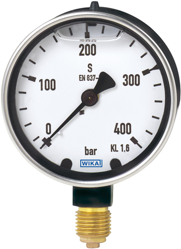 Wika Bourdon tube pressure gauge, copper alloy Heavy-duty version
