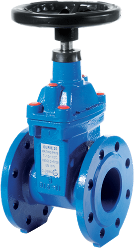 Schuifafsluiter met zachte zitting, nodulair gietijzer Series 20.900 - 21.900