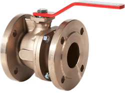 Geflensde afsluitbare kogelkraan met splitbody brons Series B2.322 DN80