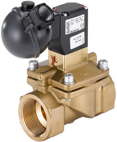 Burkert Type 5282, Art. 20061730 Servo assisted diaphragm solenoid valve 2/2 - A - normally closed - inlet port 1 (P/NC) 