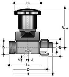 FIP CMU DIAPH ISO SOCKET D20 PVCU EPDM, CMUIV020E