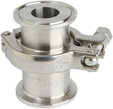 Spirax Sarco Hygienische terugslagklep CVS10-1F, 1/2 TC, PN10, 316L RV, 0, 5 micron, FEP-Siliconen CVS, 4416015000