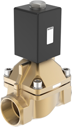 Burkert Type 6407, Art. 20047539 Servo assisted piston valve 2/2 - A - normally closed - inlet port 1 (P/NC)