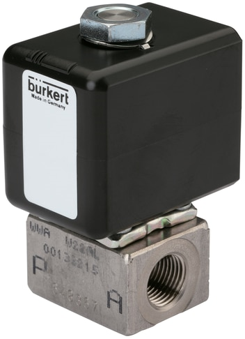Burkert Type 7011, Art. 20009658 Direct werkende plunjerklep 2/2 - A - normaal gesloten - inlaatpoort 1 (P/NC) 