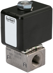 Burkert Type 7011, Art. 20115912 Direct werkende plunjerklep 2/2 - B - normaal geopend - inlaatpoort 1 (P/NO)