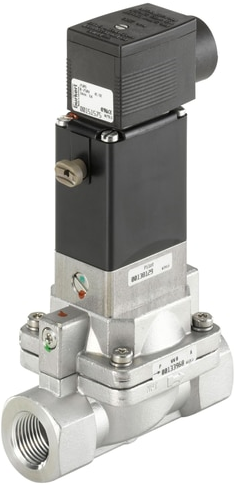 Burkert Type 5282, Art. 329282 Servo-gestuurd membraan magneetventiel 2/2 - A - normaal gesloten - inlaatpoort 1 (P/NC)