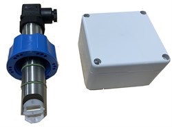 RVS316L/EPDM paddle wheel flow sensor IP65 4..20 mA for extremely low temperatures