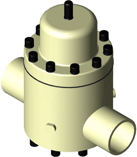 Stubbe Druckhalteventil DHV 712 DN100 4 PN6 PP·EPDM·PTFE Anschluss: PP Stutzen fest Eingestellt auf:2,0 Manometeranschluss: 2xG1/2, 1483020200