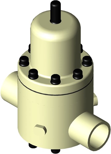 Stubbe Druckhalteventil DHV 712 DN80 3 PN10 PP·EPDM·PTFE Anschluss: PP Stutzen fest Eingestellt auf:6,0 Manometeranschluss: 2xG1/2, 1483160600