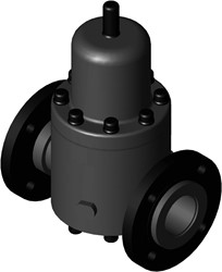 Stubbe Druckhalteventil DHV 712 DN65 2½ PN10 PVC-U·EPDM·PTFE Anschluss: PP-St Flansch DIN Eingestellt auf:1,0 Manometeranschluss: 2xG1/2, 1483960100