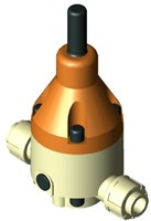 Stubbe Pressure relief valve DHV 712-R DN15 1/2 PN10 PP·FPM ·PTFE Connection: PP socket DIN Adjusted to 6,5bar, 1465910650