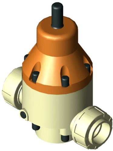 Stubbe PRV DHV 712-R DN50 2 PN10 PP·EPDM ·PTFE Connection: PP socket DIN Adjusted to 5,5bar Pressure gauge connection:2xG1/4, 1469790550