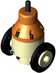 Stubbe PRV DHV 712-R DN20 3/4 PN10 PP·EPDM ·PTFE Connection: GFK flange DIN Adjusted to 8,5bar Pressure gauge connection:2xG1/4, 1469670850