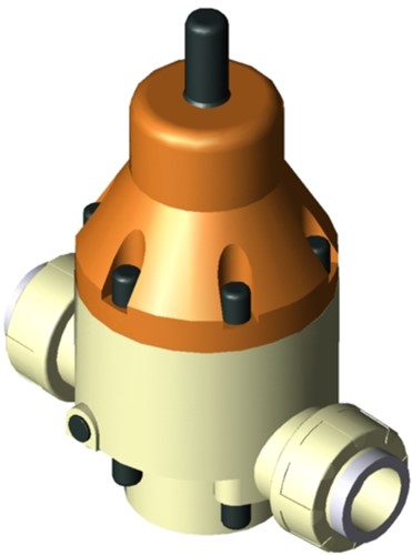 Stubbe Drukhoudventiel DHV 712-R DN20 3/4 PN10 PP·EPDM ·PTFE Aansluiting: PP binnendraad Rp Afgesteld op 3,0 bar, 1465990300