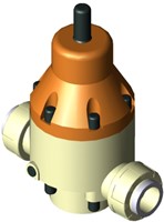 Stubbe Pressure relief valve DHV 712-R DN32 1¼ PN10 PP·FPM ·PTFE Connection: PP female thread Rp Adjusted to 3,5bar, 1466080350