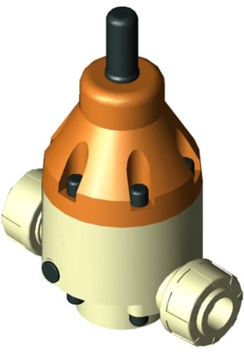 Stubbe Druckhalteventil DHV 712-R DN20 3/4 PN10 PP·EPDM ·PTFE Anschluss: PP Muffe DIN Eingestellt auf 5,5bar, 1465840550