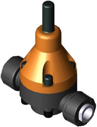 Stubbe Pressure relief valve DHV 718 DN25 1 PN10 PVC-U·EPDM ·PTFE Connection: 1.4571 (A4) female thread Rp Adjusted to 8,50bar, 1471050850