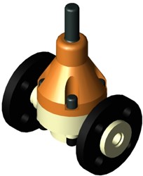 Stubbe Pressure relief valve DHV 718 DN40 1½ PN10 PP·- ·PTFE connection: GFK flange DIN Adjusted to 4,0bar, 1472060400