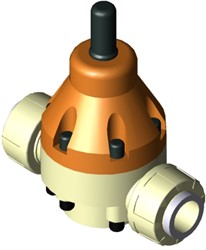 Stubbe Pressure relief valve DHV 718 DN10 3/8 PN10 PP·EPDM ·PTFE connection: PP female thread Rp Adjusted to 8,5bar, 1471880850